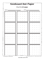 Document preview: Geoboard Dot Paper - 5 X 5 (10 Mm)