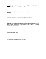 Template for Taking Notes on Research Articles, Page 2