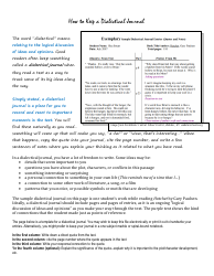 Dialectical Journal Template - M. Donnelly, J. Greco