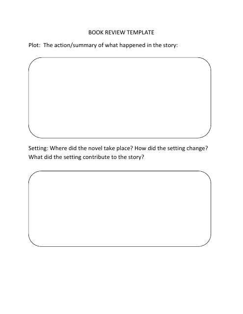 Book Review Template - Empty Fields