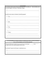 Middle School Outline Template for Book Report, Page 3