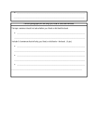Middle School Outline Template for Book Report, Page 4