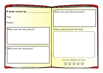 Document preview: Book Review Template - Varicolored