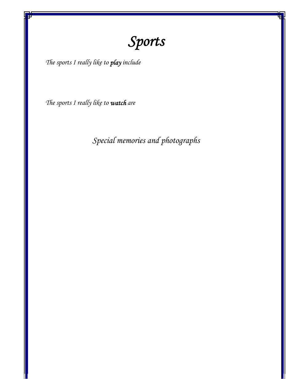 Personal Life History Booklet Template, Page 21