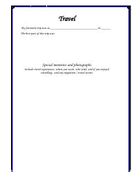 Personal Life History Booklet Template, Page 23