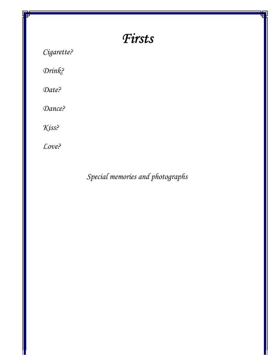 Personal Life History Booklet Template, Page 24