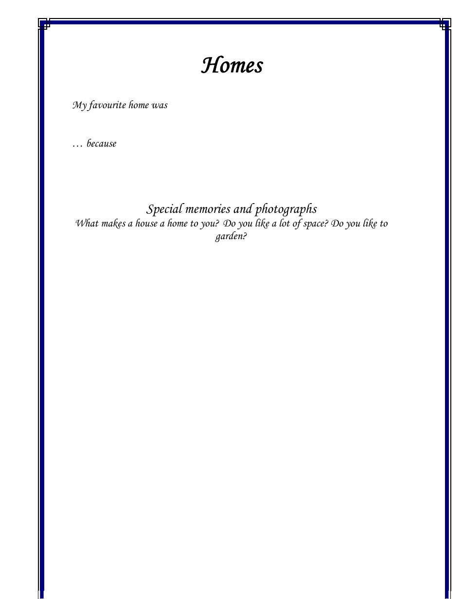 Personal Life History Booklet Template, Page 25