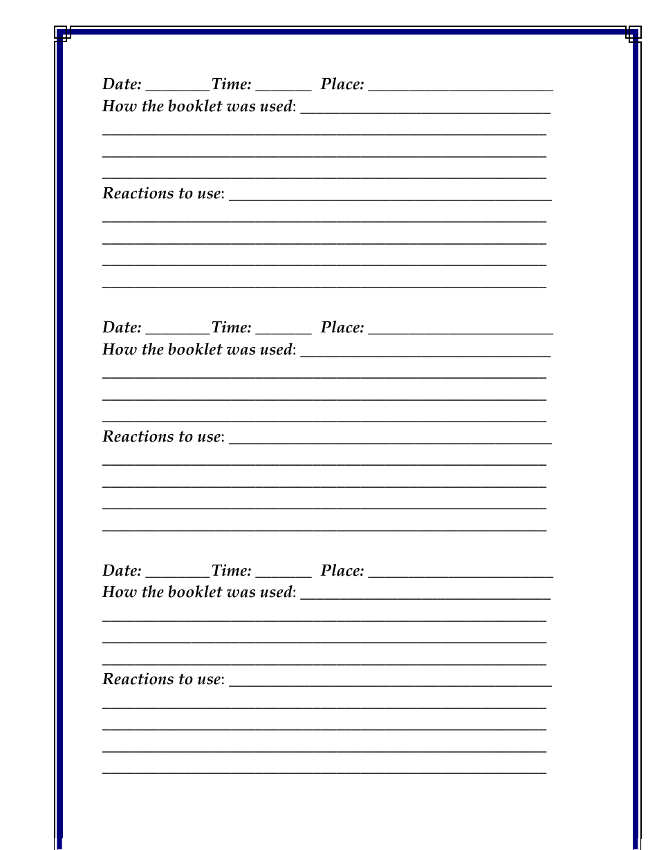 Personal Life History Booklet Template, Page 32