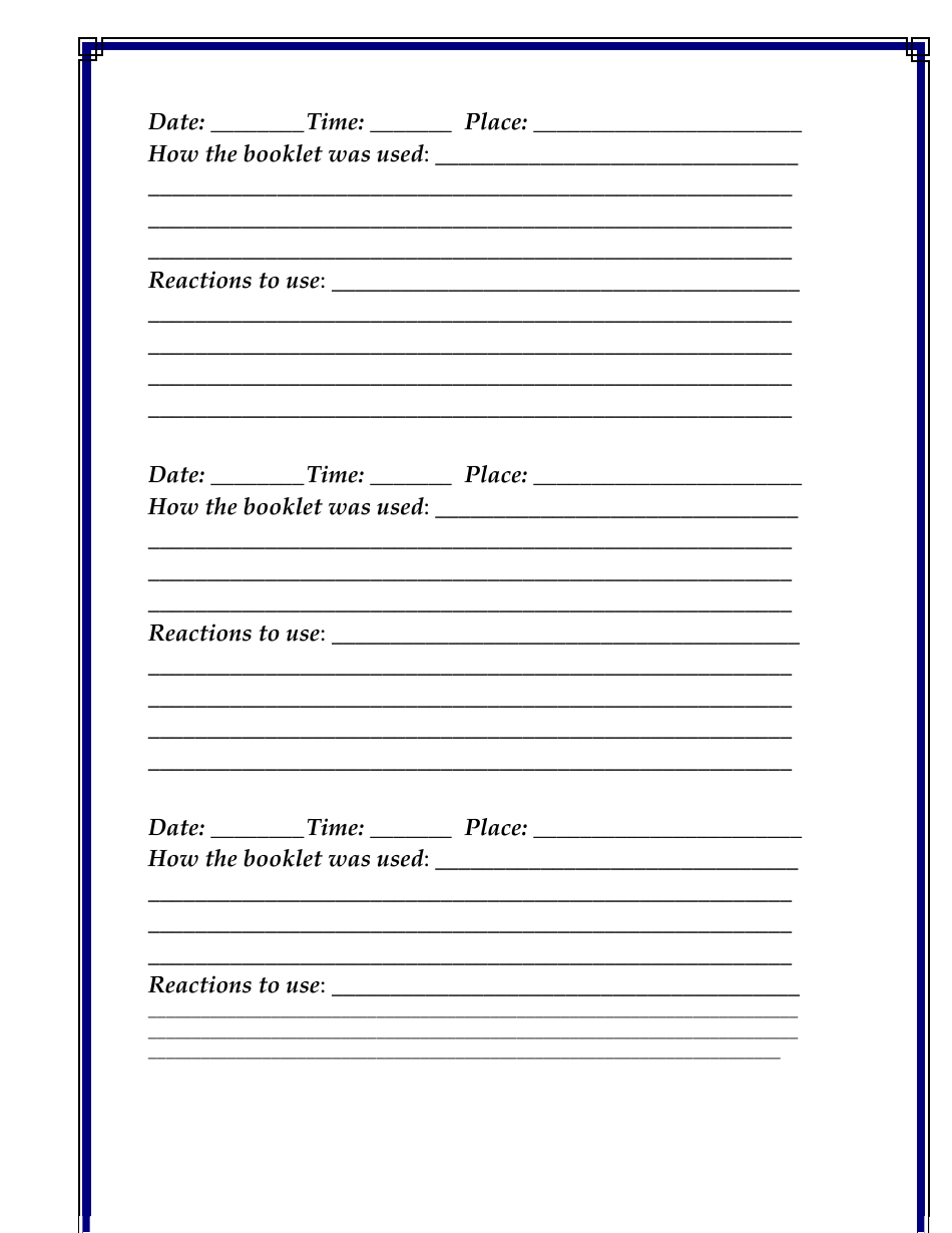 Personal Life History Booklet Template, Page 33