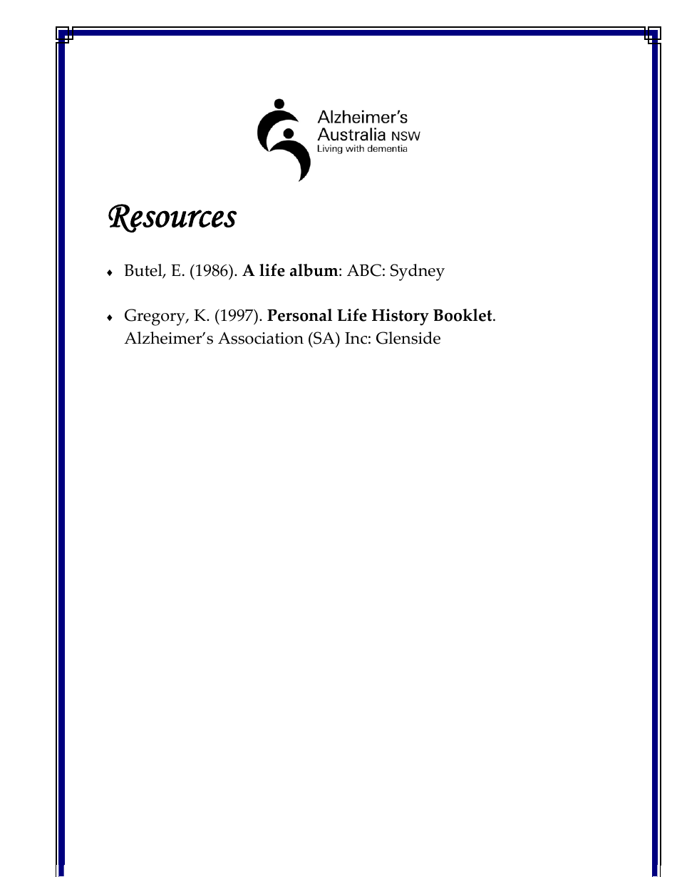 Personal Life History Booklet Template, Page 34