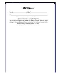 Personal Life History Booklet Template, Page 5