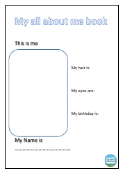Document preview: All About Me Book Template