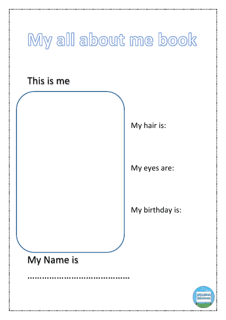 All About Me Book Template
