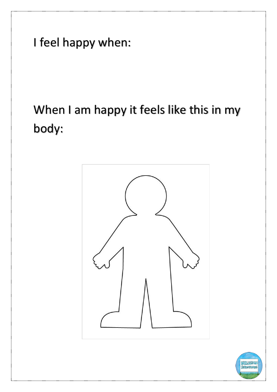 All About Me Book Template, Page 6