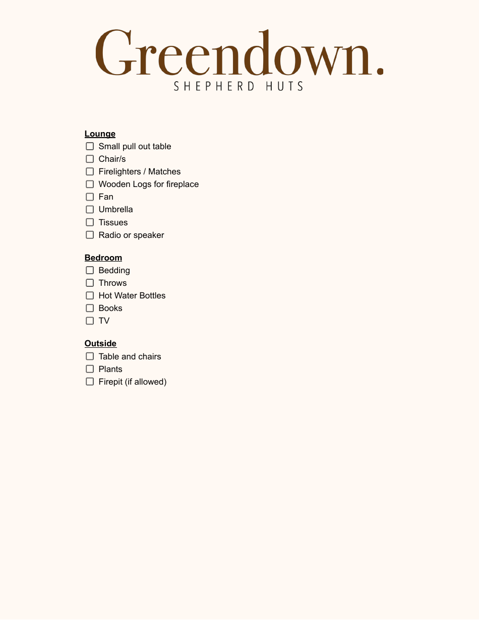 Airbnb Setting up Checklist, Page 4
