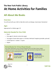 At Home Families Activity Sheet Templates