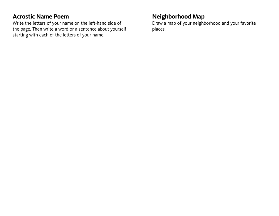 At Home Families Activity Sheet Templates, Page 6