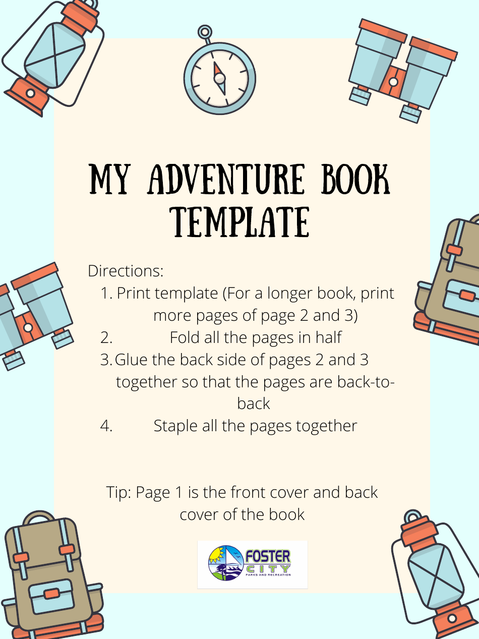 Adventure Book Template - Foster City, California, Page 1