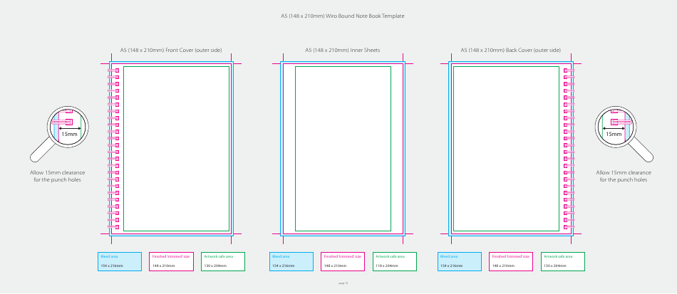 Wiro Bound Note Book Print Templates, Page 10