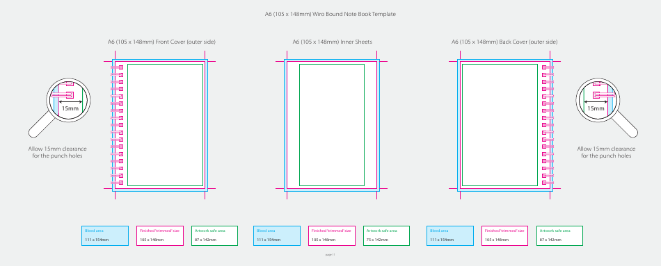 Wiro Bound Note Book Print Templates, Page 11