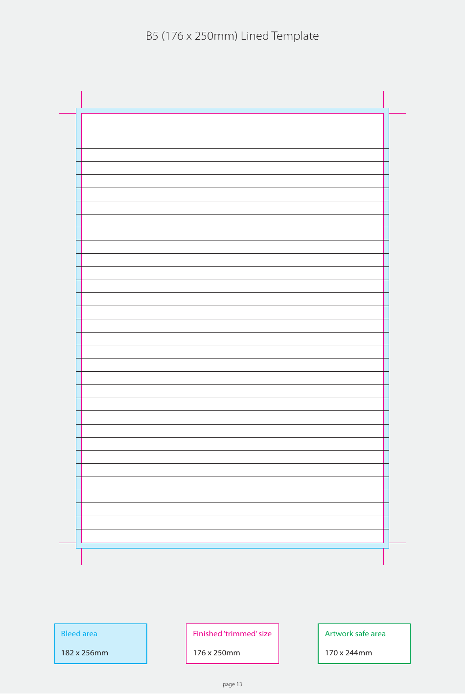 Wiro Bound Note Book Print Templates, Page 13