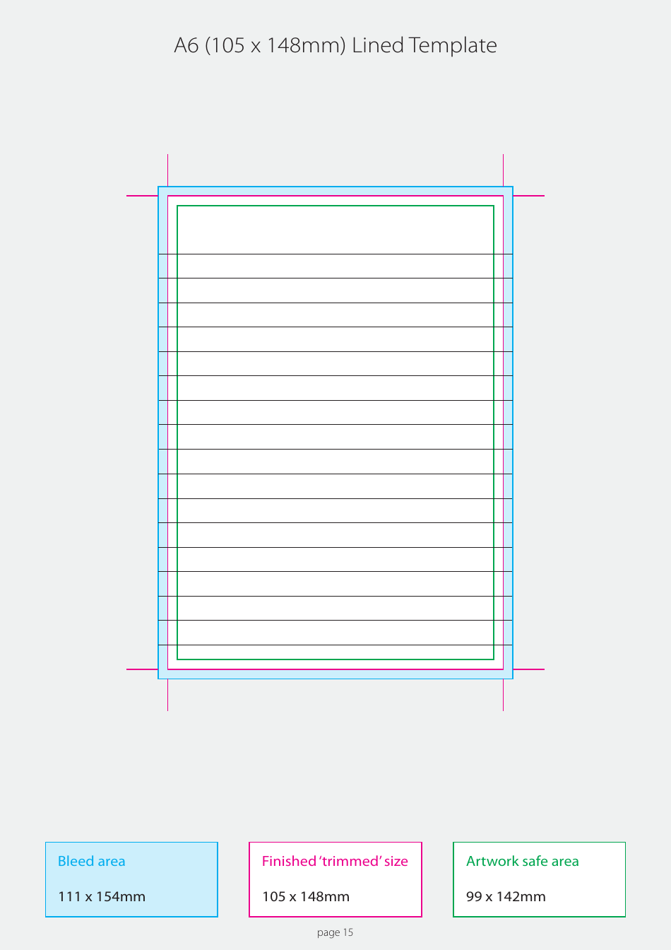 Wiro Bound Note Book Print Templates, Page 15