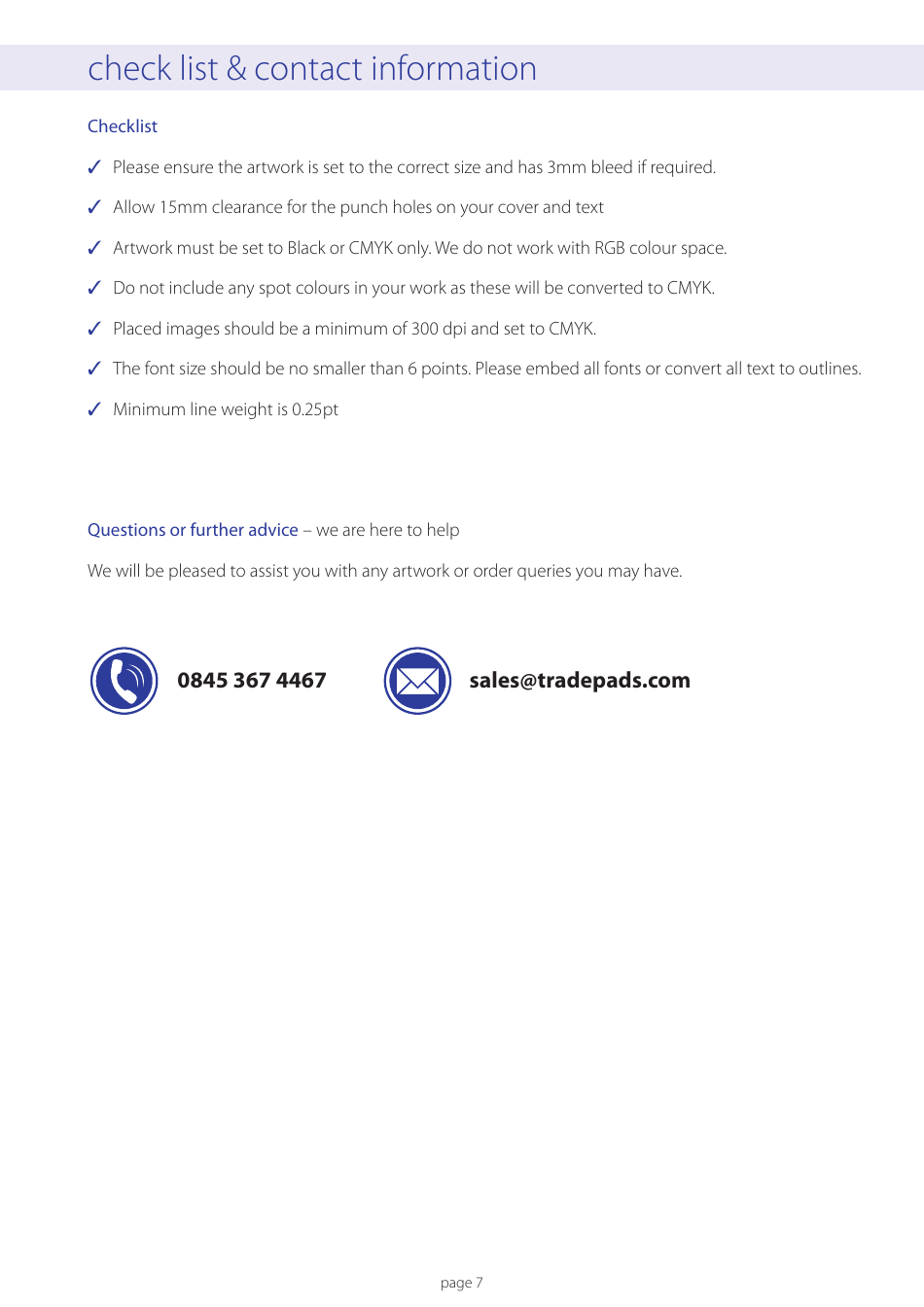 Wiro Bound Note Book Print Templates, Page 7