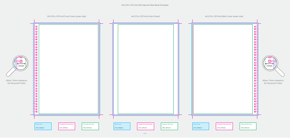 Wiro Bound Note Book Print Templates, Page 8
