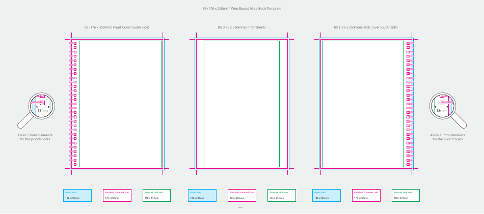 Wiro Bound Note Book Print Templates, Page 9