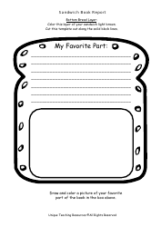 Sandwich Book Report Template - Unique Teaching Resources, Page 12