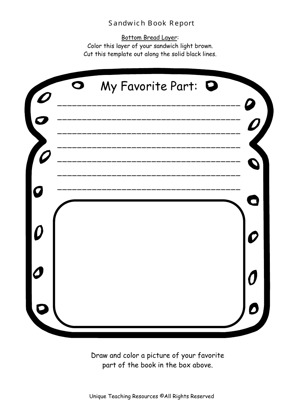 Sandwich Book Report Template Unique Teaching Resources Fill Out Sandwich Book Report Template Unique Teaching Resources Fill Out
