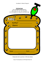 Sandwich Book Report Template - Unique Teaching Resources, Page 13