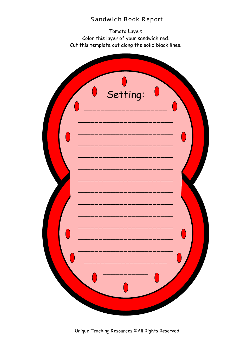Sandwich Book Report Template - Unique Teaching Resources, Page 14