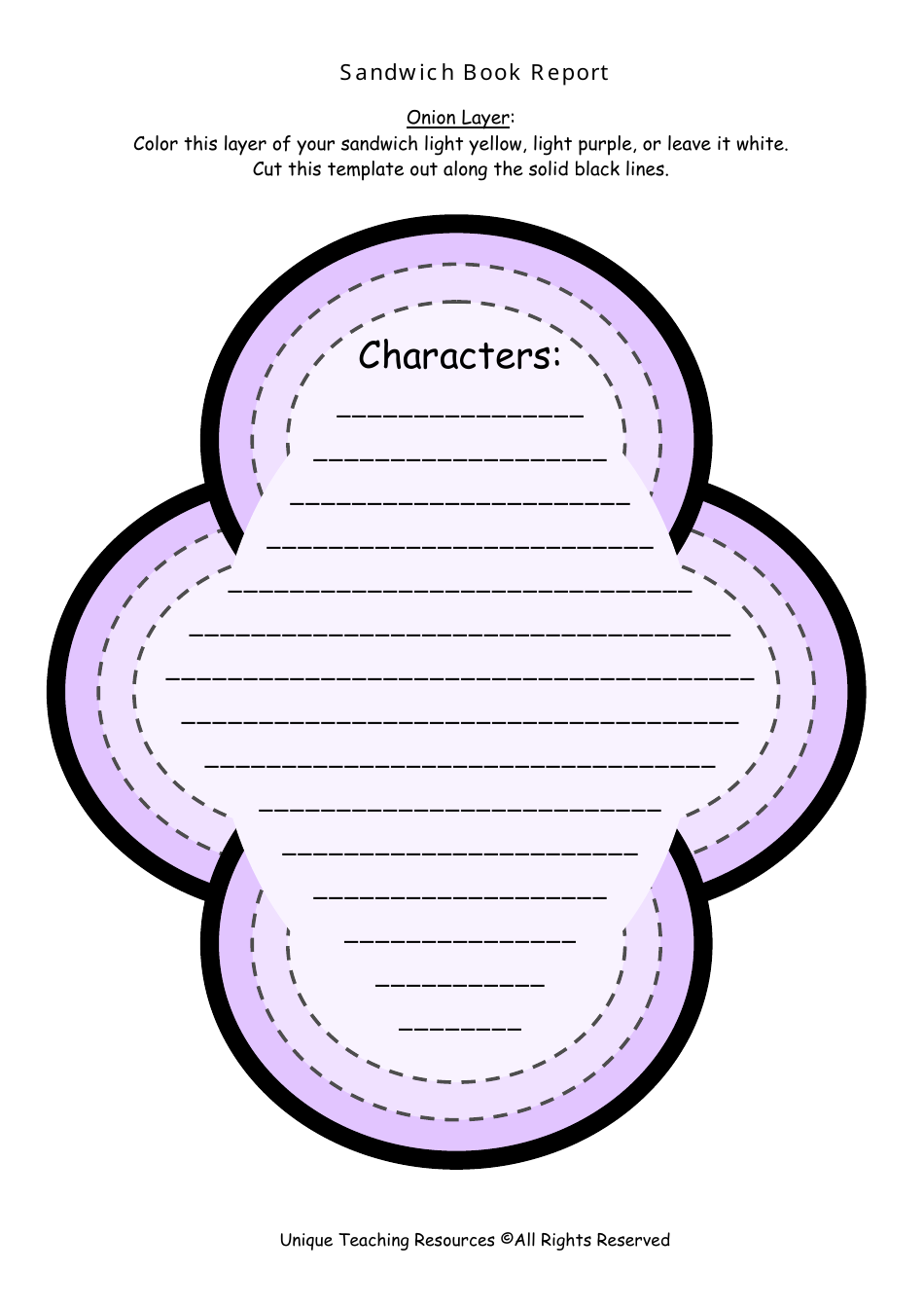 Sandwich Book Report Template - Unique Teaching Resources, Page 15