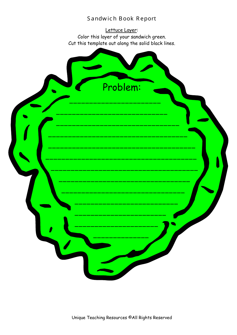 Sandwich Book Report Template - Unique Teaching Resources, Page 16