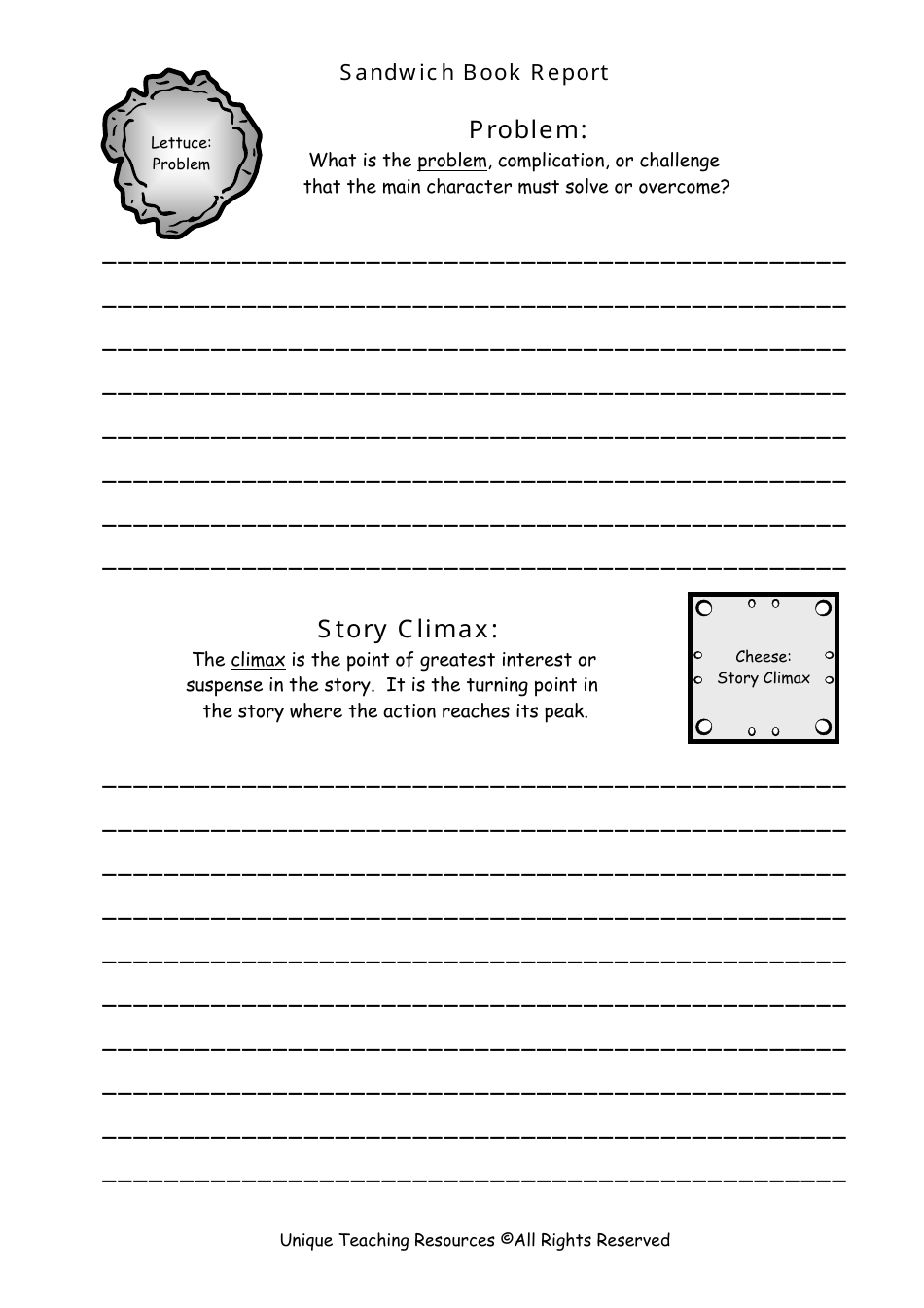 Sandwich Book Report Template - Unique Teaching Resources, Page 3