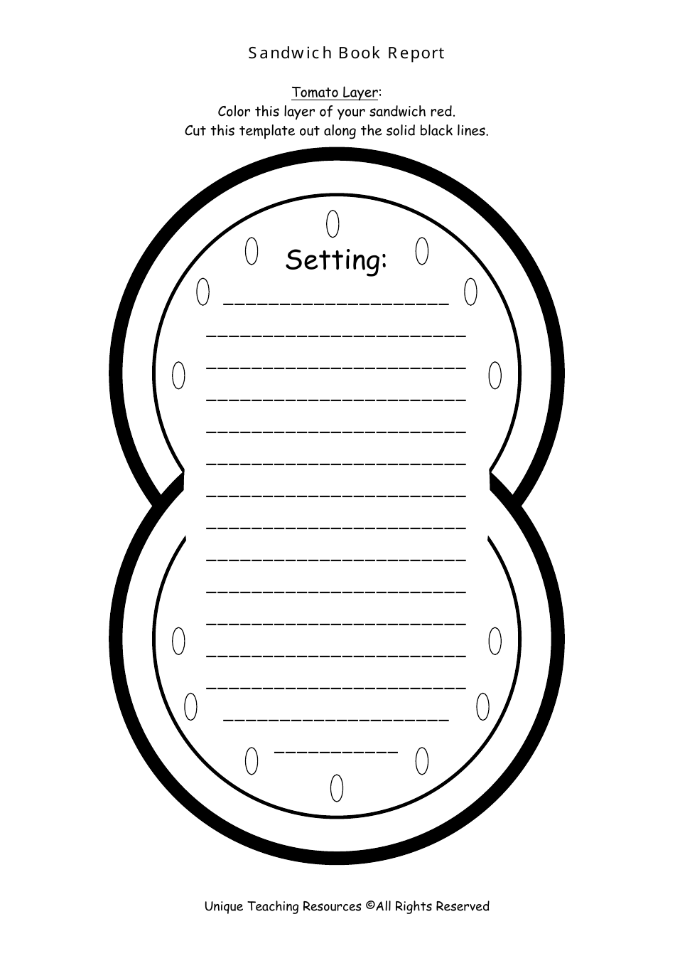Sandwich Book Report Template - Unique Teaching Resources, Page 7