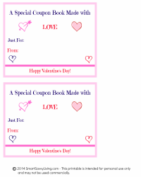 Document preview: Special Valentine Coupon Book Templates