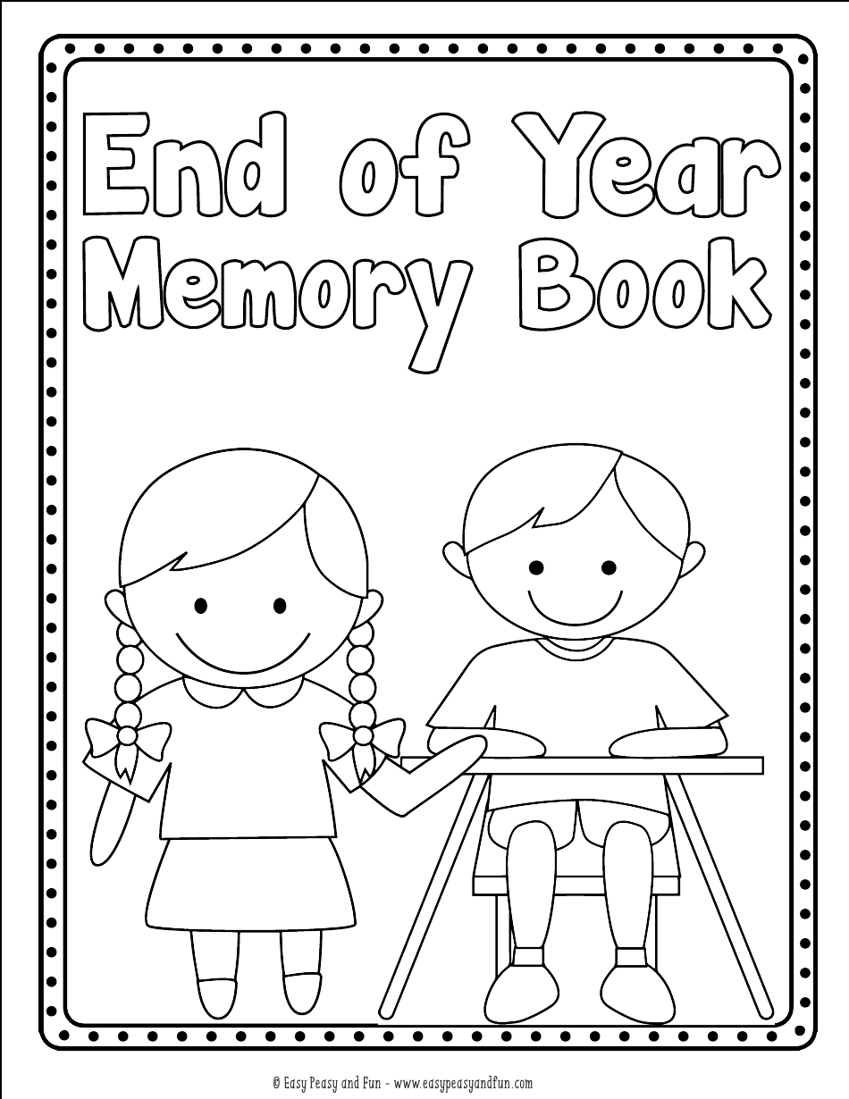 End of Year Memory Book Template