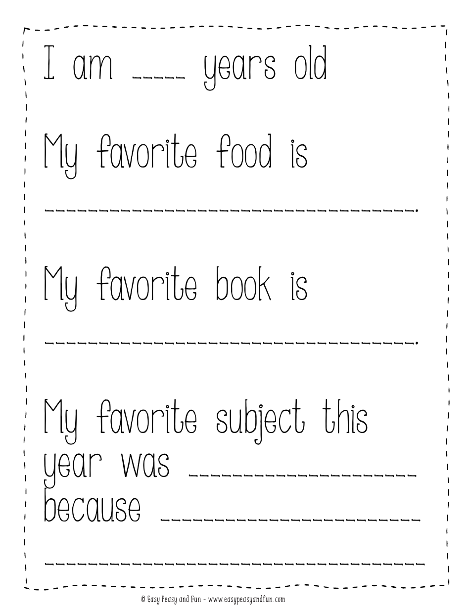 End of Year Memory Book Template - Easy Peasy and Fun, Page 3