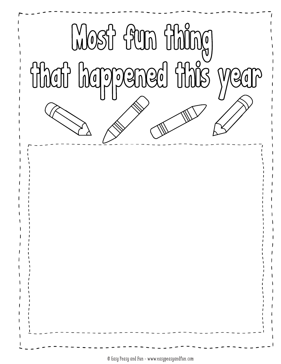 End of Year Memory Book Template - Easy Peasy and Fun, Page 6