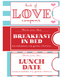 Document preview: Love Coupon Book Templates