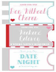 Love Coupon Book Templates, Page 2