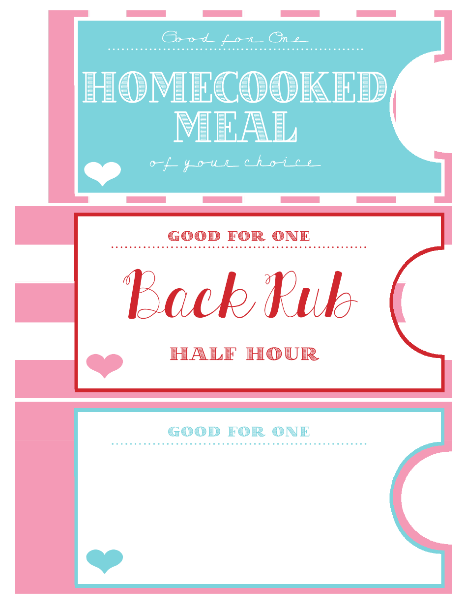 Love Coupon Book Templates, Page 4