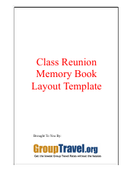 Document preview: Class Reunion Memory Book Layout Template