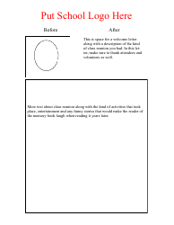 Class Reunion Memory Book Layout Template, Page 3