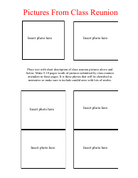 Class Reunion Memory Book Layout Template, Page 4