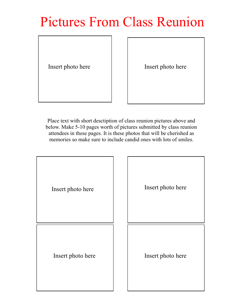 Class Reunion Memory Book Layout Template Download Printable PDF Class Reunion Memory Book Layout Template Download Printable PDF