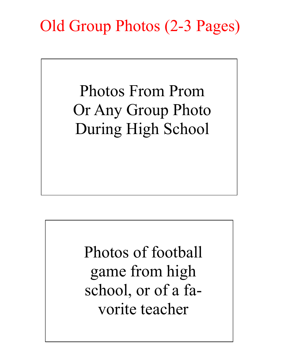 Class Reunion Memory Book Layout Template, Page 9