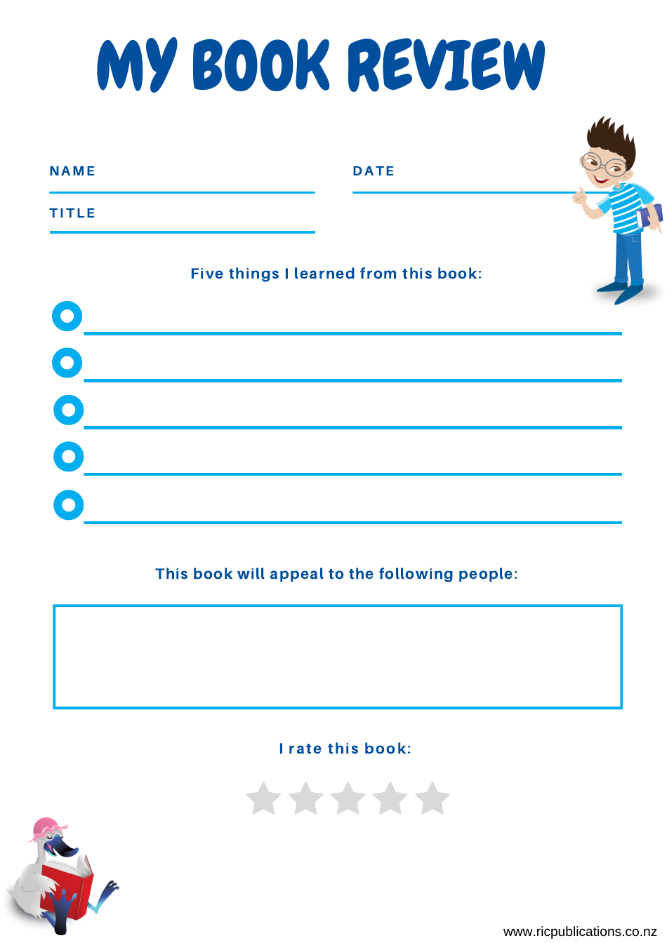 Book Review Template for Children Image Preview